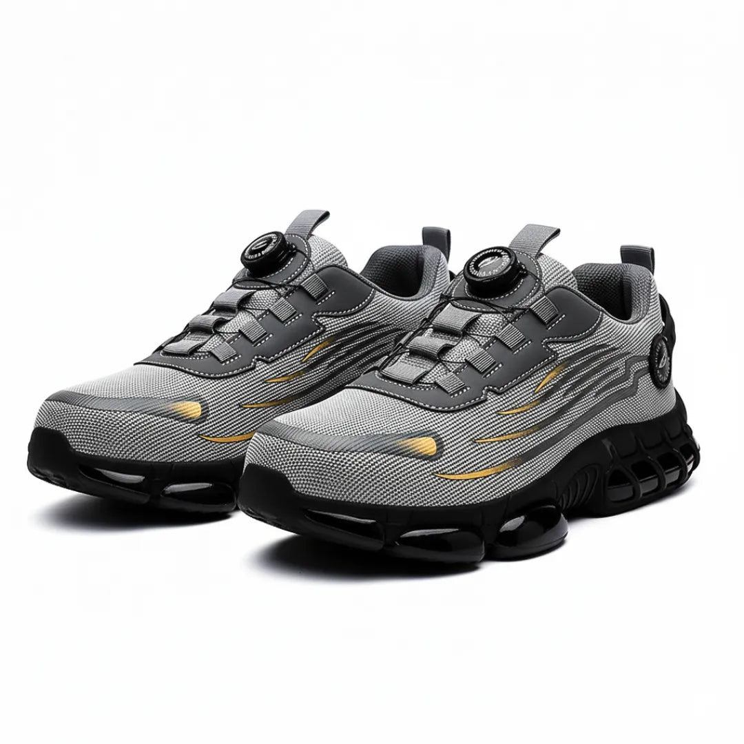 Henner Z90 Sicherheitsschuhe, Paaransicht, grau, Studioaufnahme, weißer Hintergrund