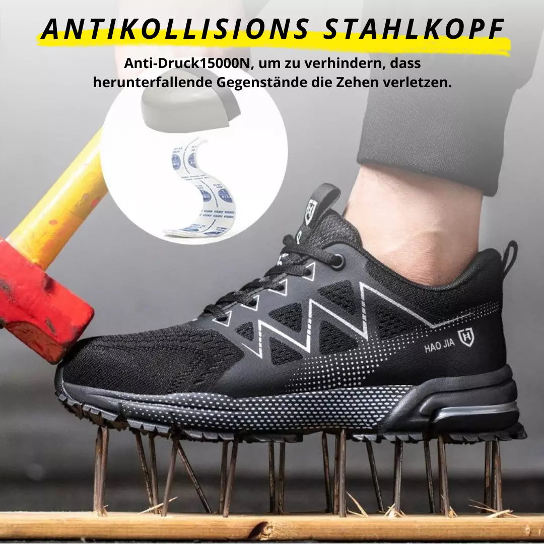 Stahlkappen-Belastungstest am S70 Sicherheitsschuh