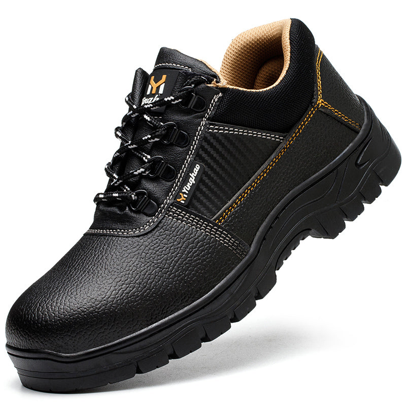 Untersohle rotes Profil, S3 Schuh Schwarz-Gelb – Anti-Rutsch