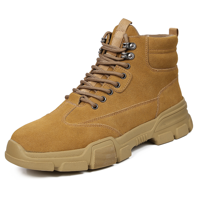 Winterstiefel Camel, Seitenansicht links, griffige Profilsohle