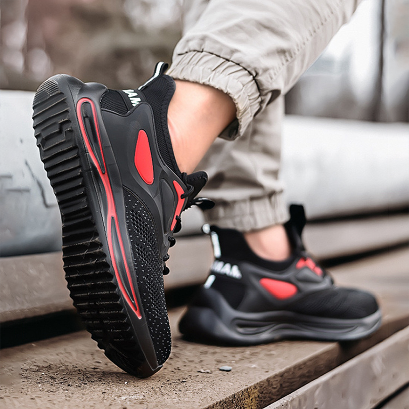 SRC-Profil Detail Untersohle, S1P Schwarz-Rot