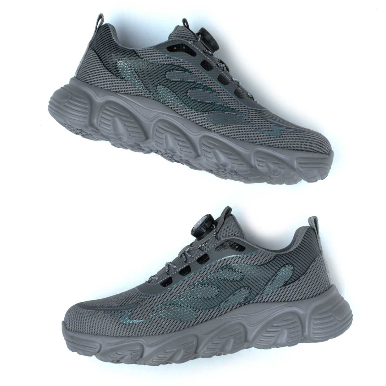 Paar Schuhe diagonal versetzt, Seitenansichten links & rechts – ultraleichtes Sommerdesign