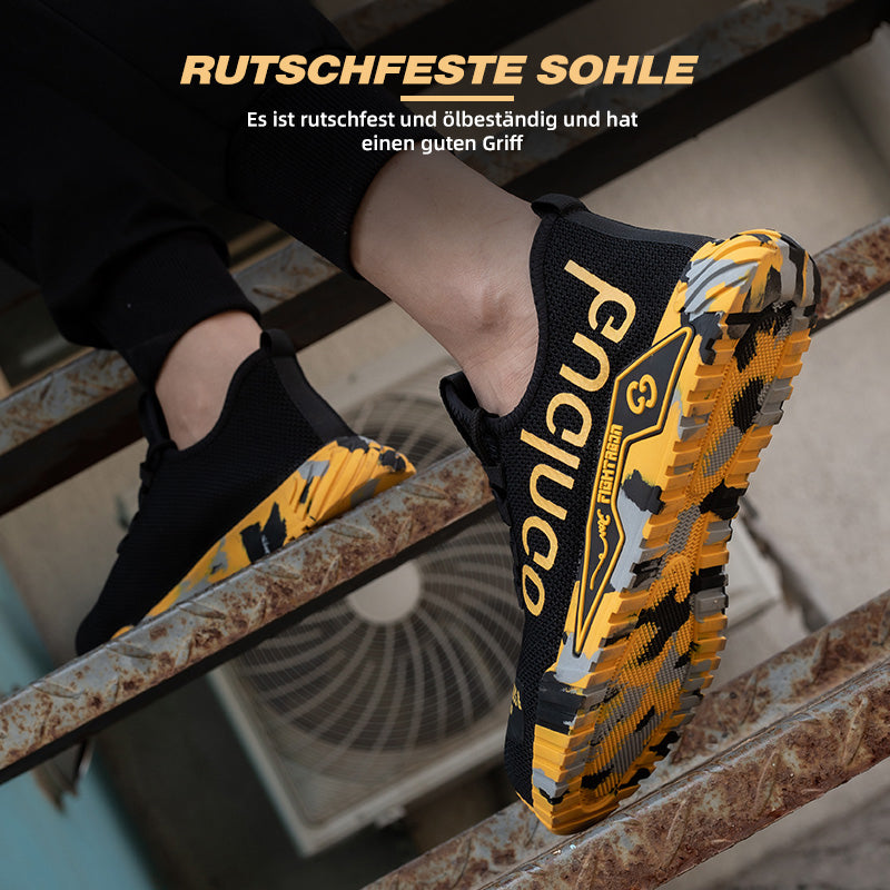 Air-Pad Fersendämpfung, Graffiti Schuh Gelb-Schwarz