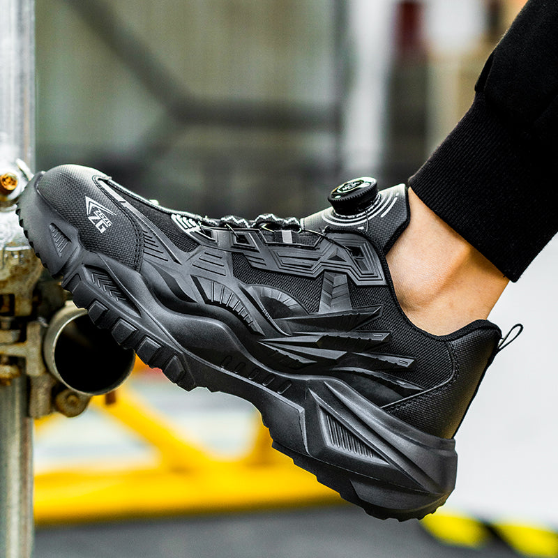 S3 Sicherheitsschuhe Var. 3 Schwarz – Einsatz auf Leiter, Stahlkappe schützt Zehen