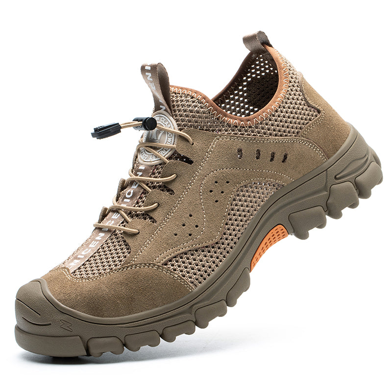 Sicherheitsschuh Sand-Beige, bequeme EVA-Sohle – Seitenansicht
