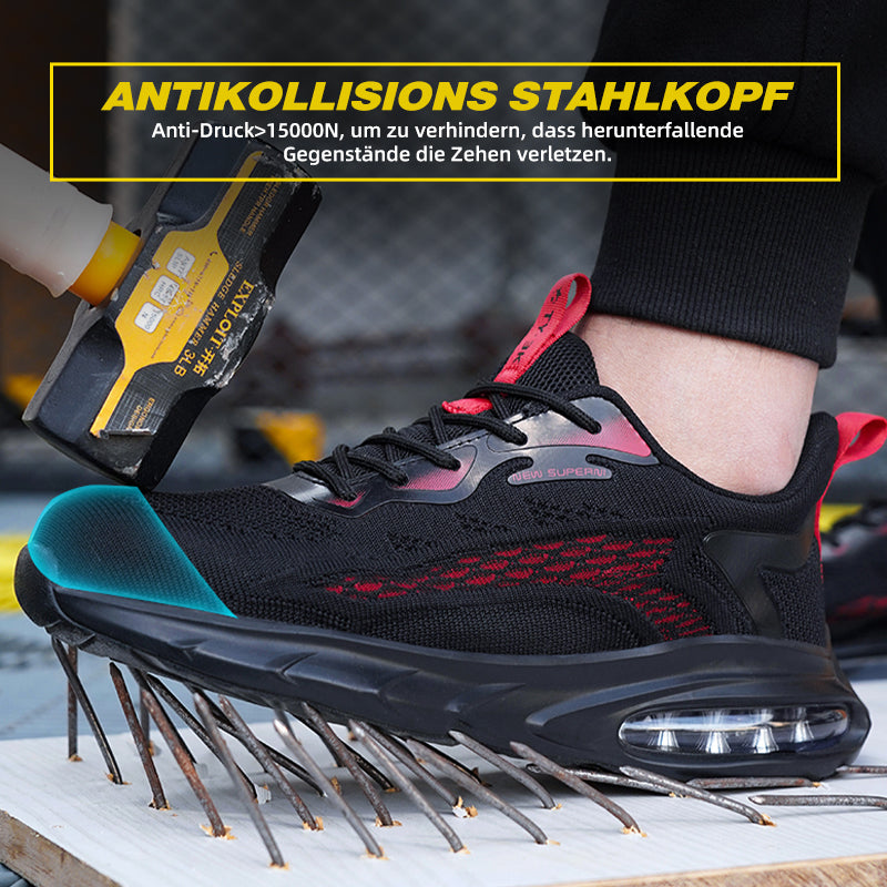 Blau-orange Variante auf gelbem Gitter, Seitenansicht links