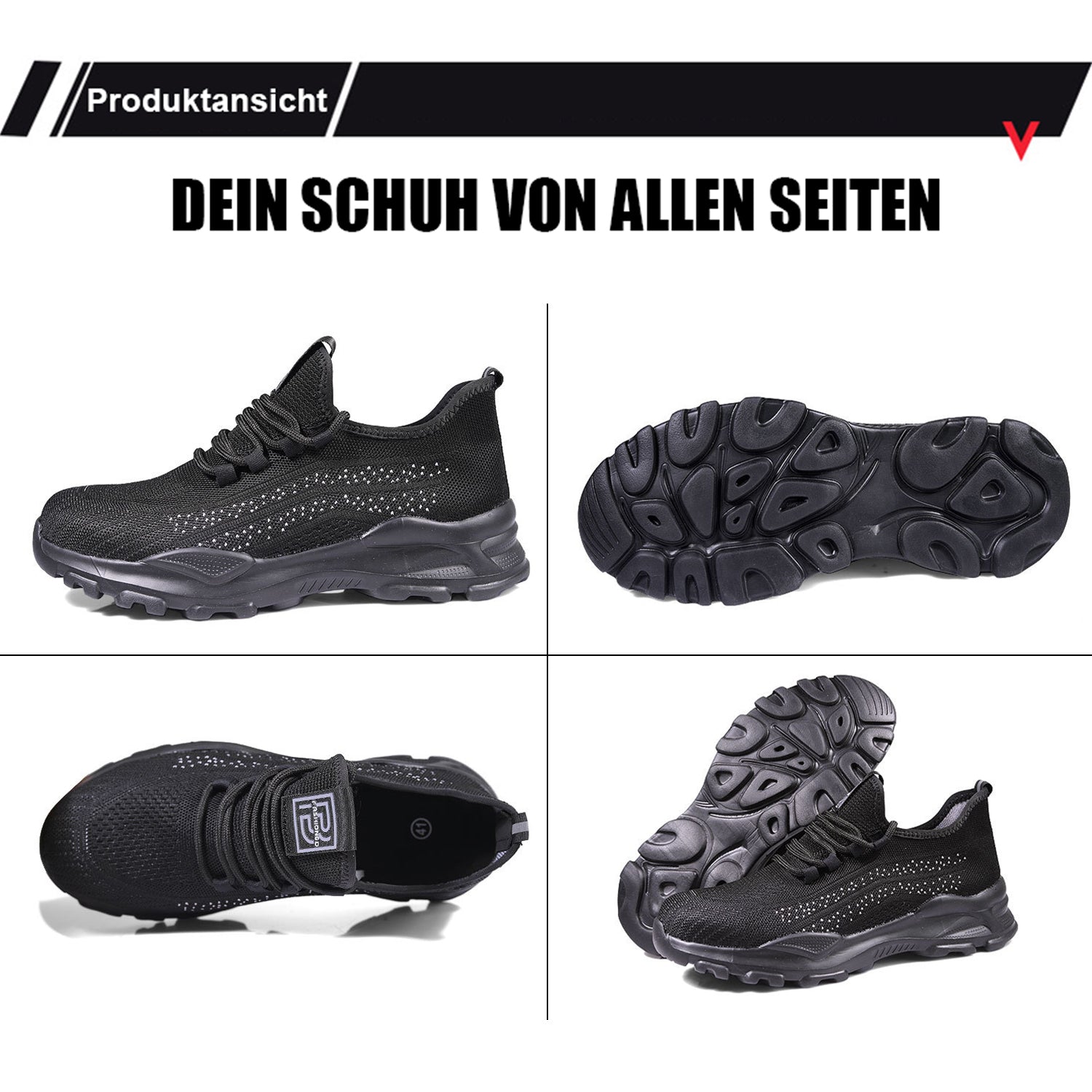 SRC-Profil Detail diagonal, tiefe Stollen – Sommer Arbeitsschuh