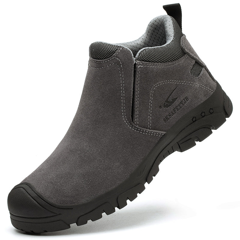 S1P Schweißer-Stiefel Dunkelgrau, flammhemmend & isolierend – Seitenansicht