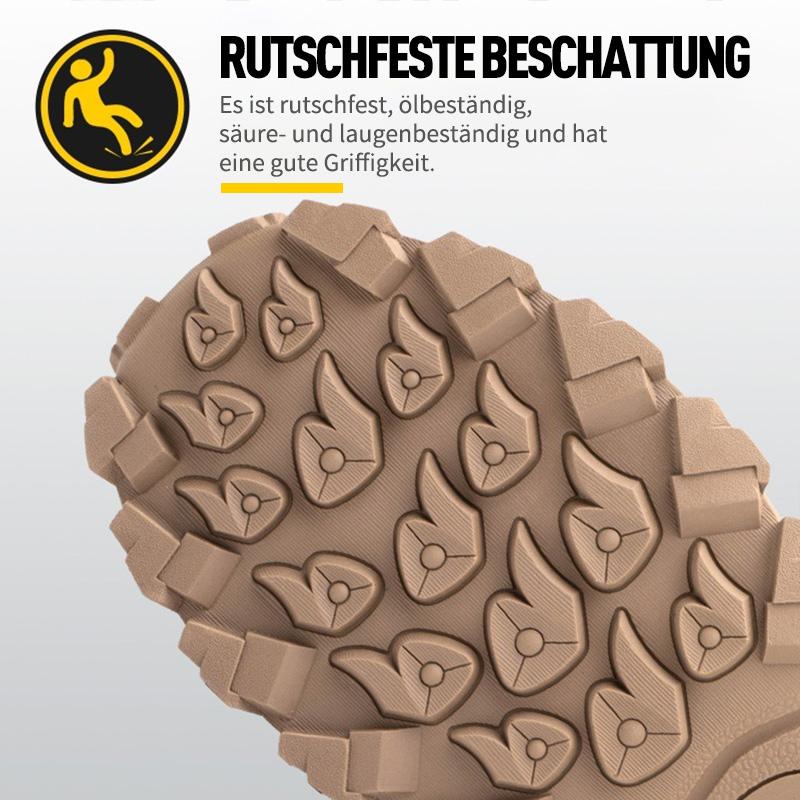 Infografik „Rutschfeste Beschichtung“: Untersohle Beige in Nahaufnahme
