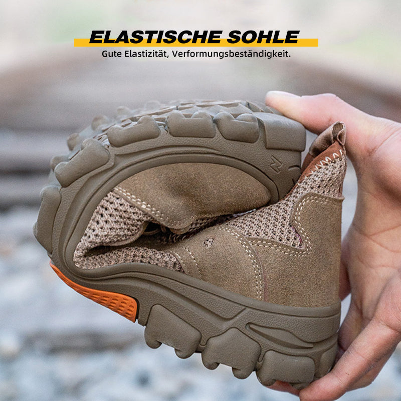 Komforttest: Weiches Fersenpolster, bequemer Arbeitsschuh Beige