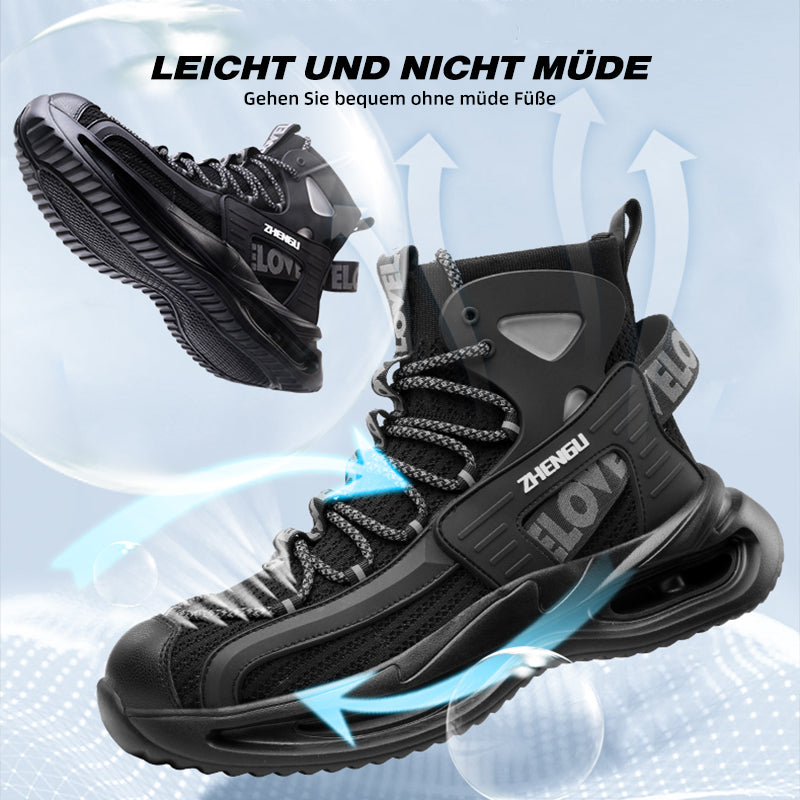 Schuh schwarz, wasserabweisendes Mesh bei Schneespritzer