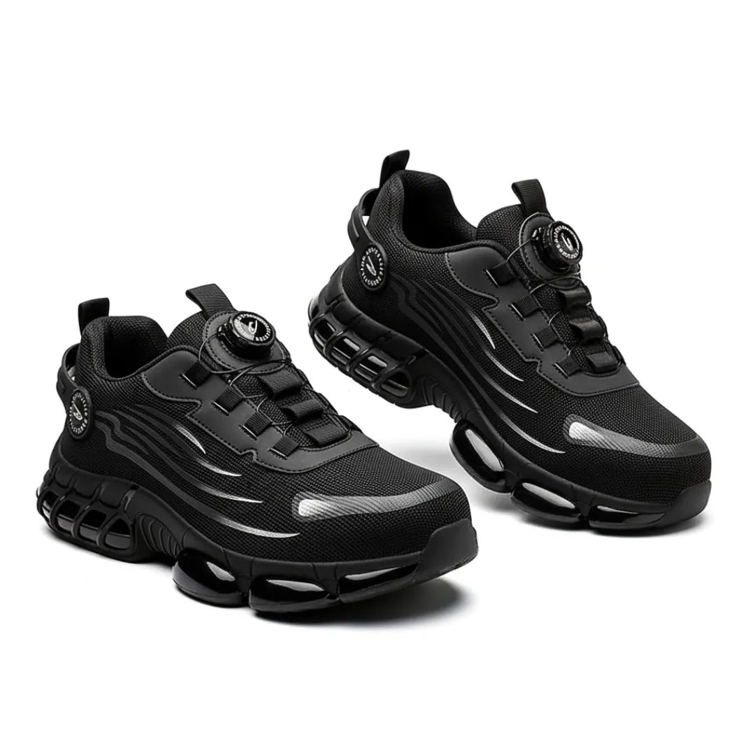 Henner Z90 Sicherheitsschuhe, Paaransicht, schwarz, Studioaufnahme, weißer Hintergrund