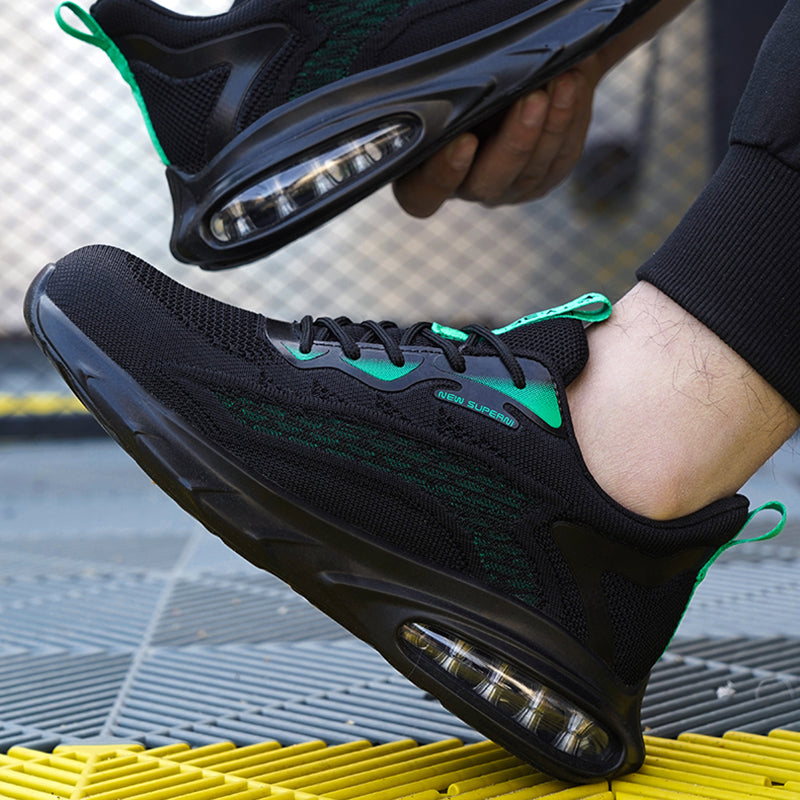 Schwarz-grüner Schuh Oberansicht + Untersohle Set (Studio)