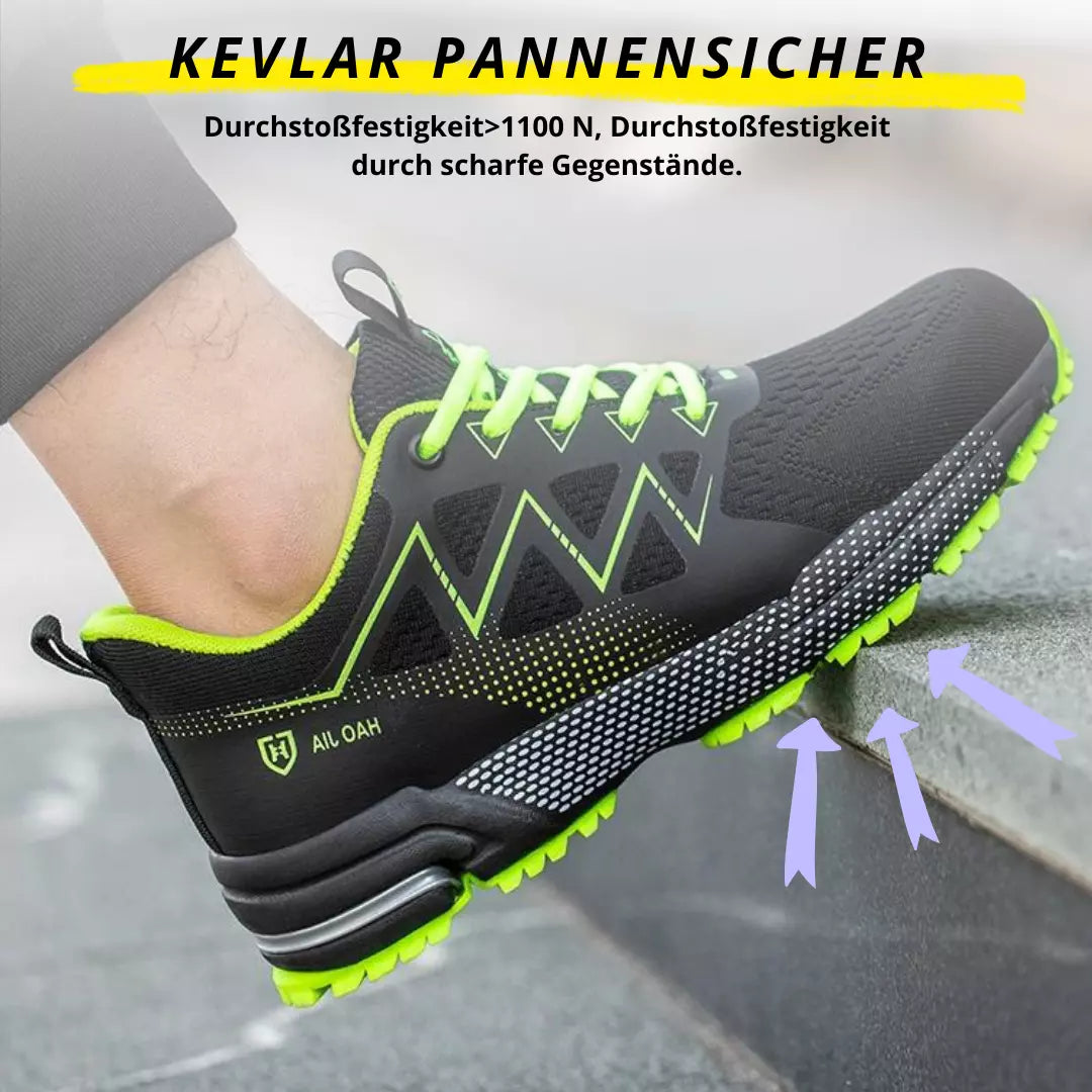 S70 Arbeitsschuh Schwarz – Alltagseinsatz, seitliche Ansicht