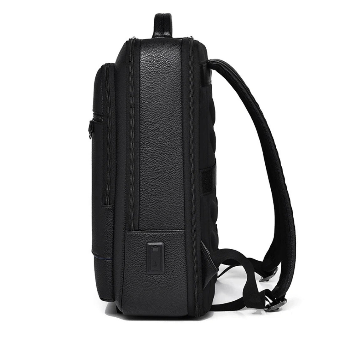 Seitliches Profil: schlanke Tiefe des Executive Business‑Rucksacks