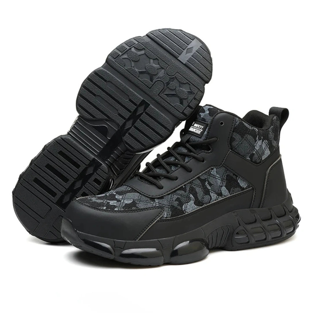 Henner Infinity S3 Sicherheitsschuh – Unterseite mit TPU‑Air‑Cushion‑Profilsohle