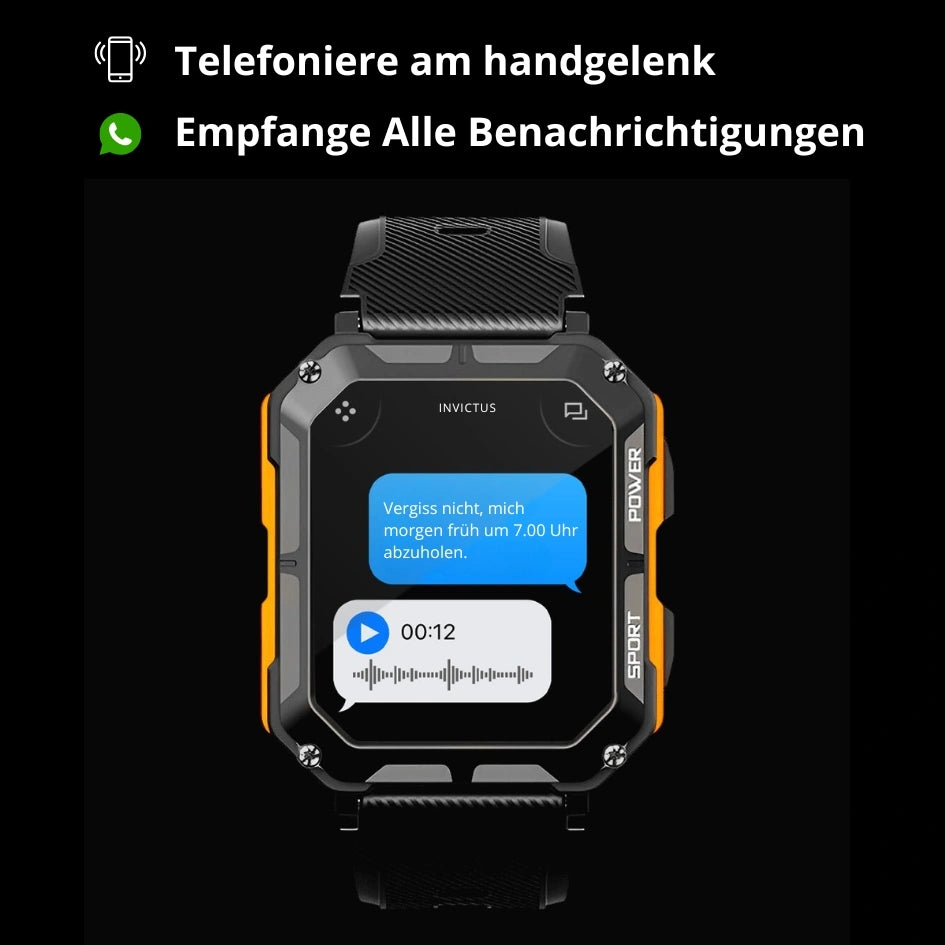 Invictus™ Smartwatch – Unzerstörbar, Wasserdicht, Ideal für Arbeit & Outdoor