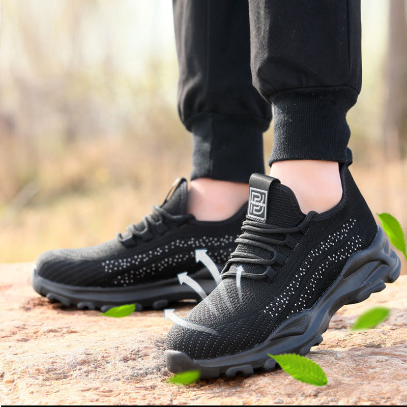 Schrittbewegung: Sommer-Schuh Schwarz, leichter Mesh-Upper