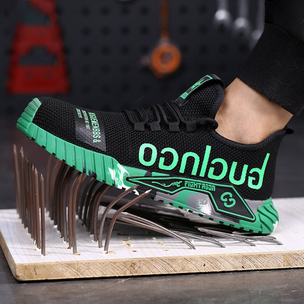 Paar Graffiti Schuhe Schwarz-Orange, Studio – Seitenansicht