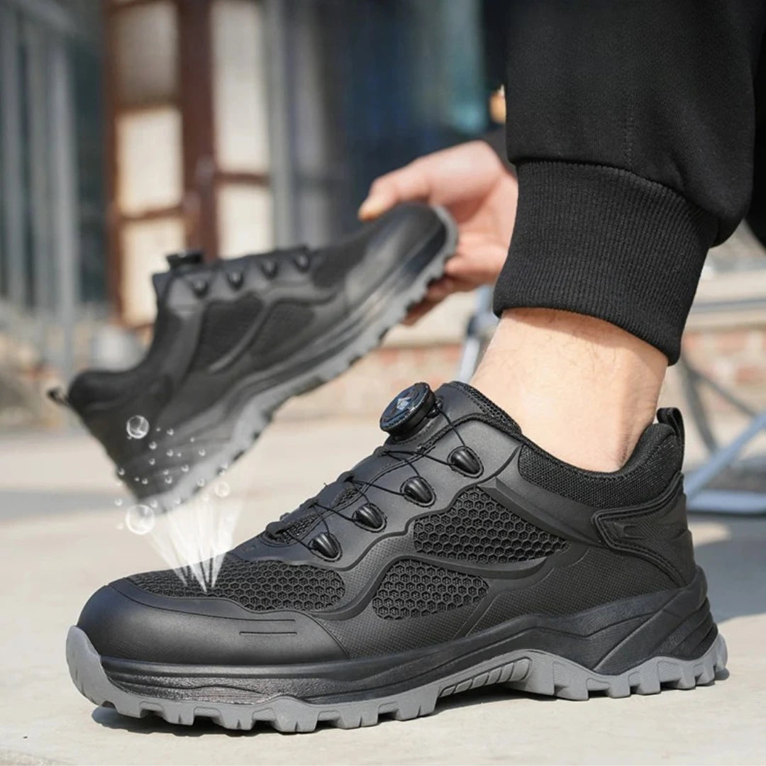 Kevlar‑Test: Falcon S3 tritt auf herausragende Nägel, Sohle bleibt intakt