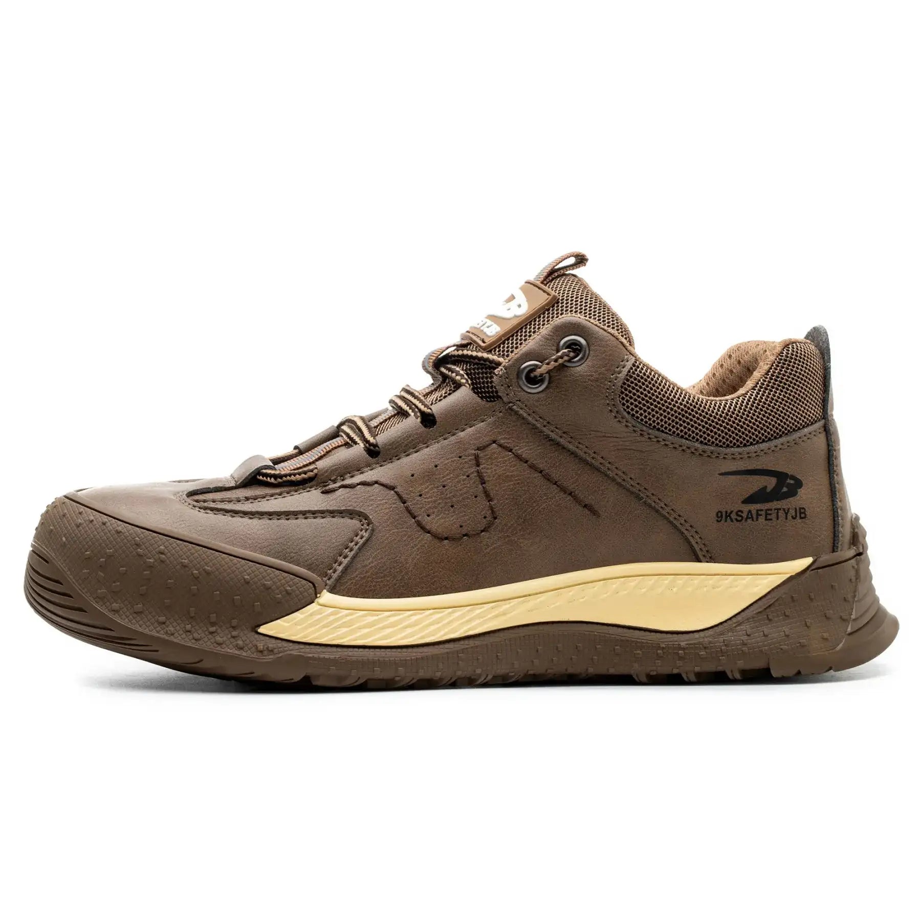 Brauner Schuh Studio-Seitenansicht rechts, funkenresistentes Nubuk