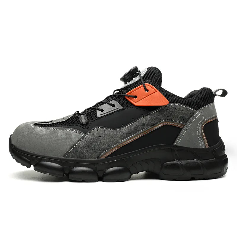 Einzelner Schuh rechte Schrägansicht, Mesh-Wildleder-Mix & reflektierendes Fersenteil