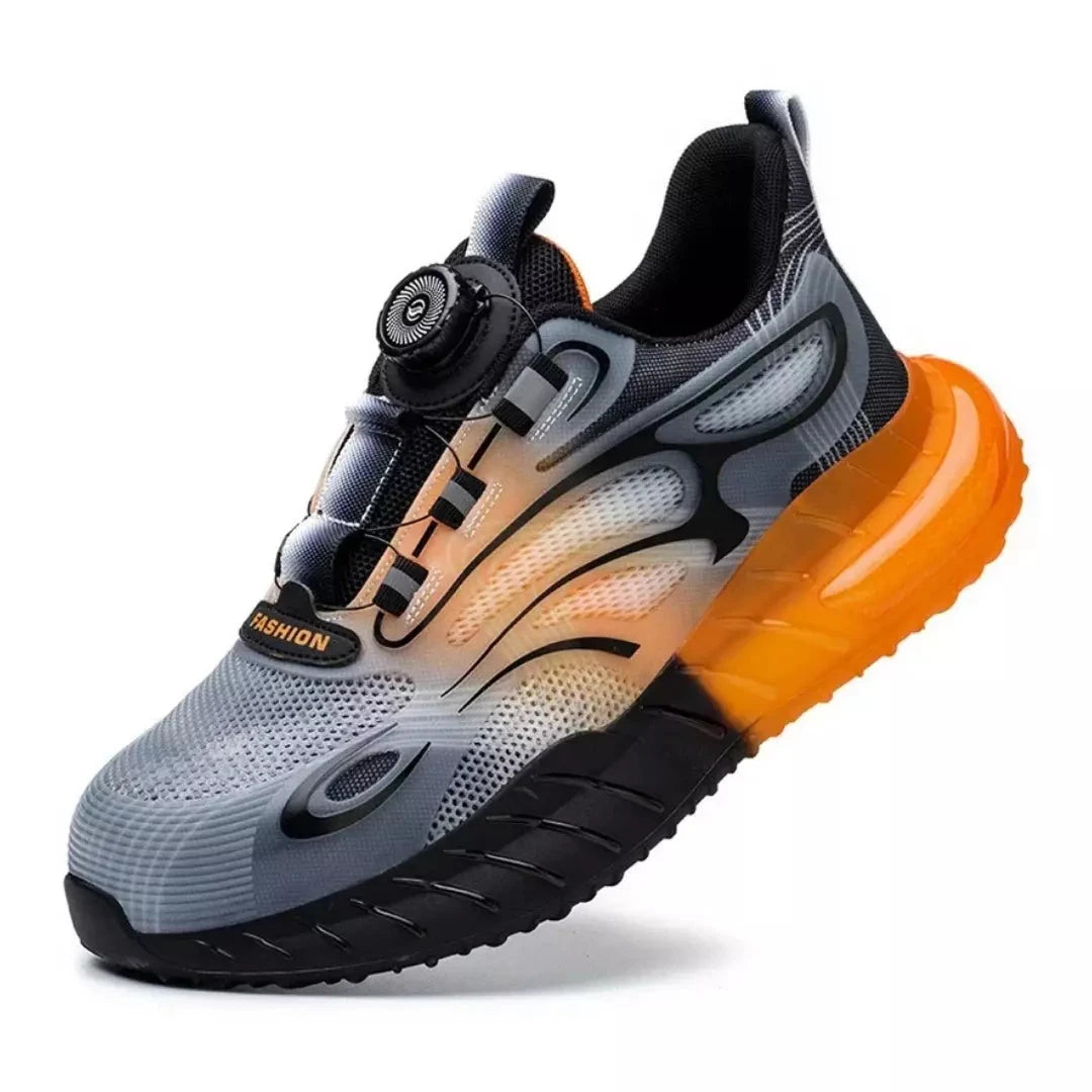 Z1000 Sicherheitsschuh Schwarz-Orange, Luftpolster-Sohle, Seitenansicht