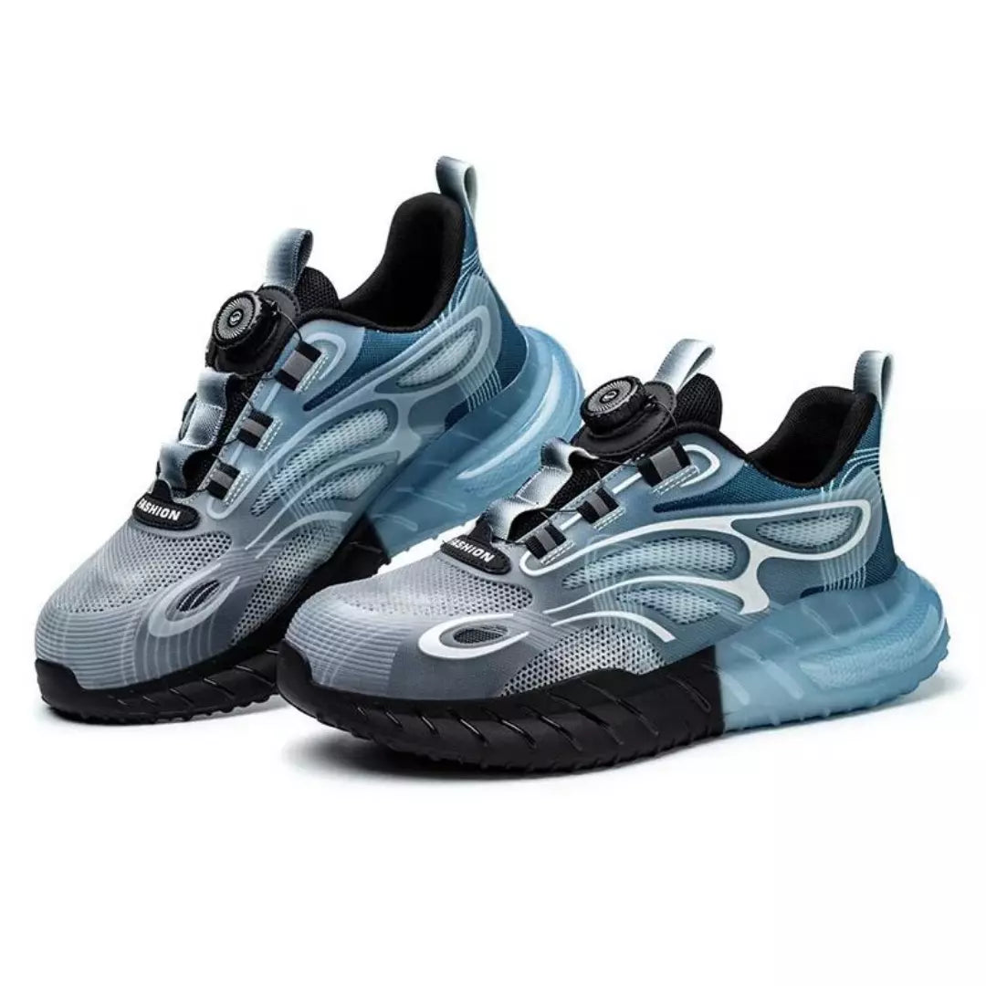 Z1000 Arbeitsschuhe Paar – Farbvarianten Türkis und Orange, Seitenansicht