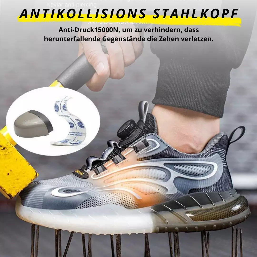 Stahlkappen-Belastungstest am Z1000 Sicherheitsschuh