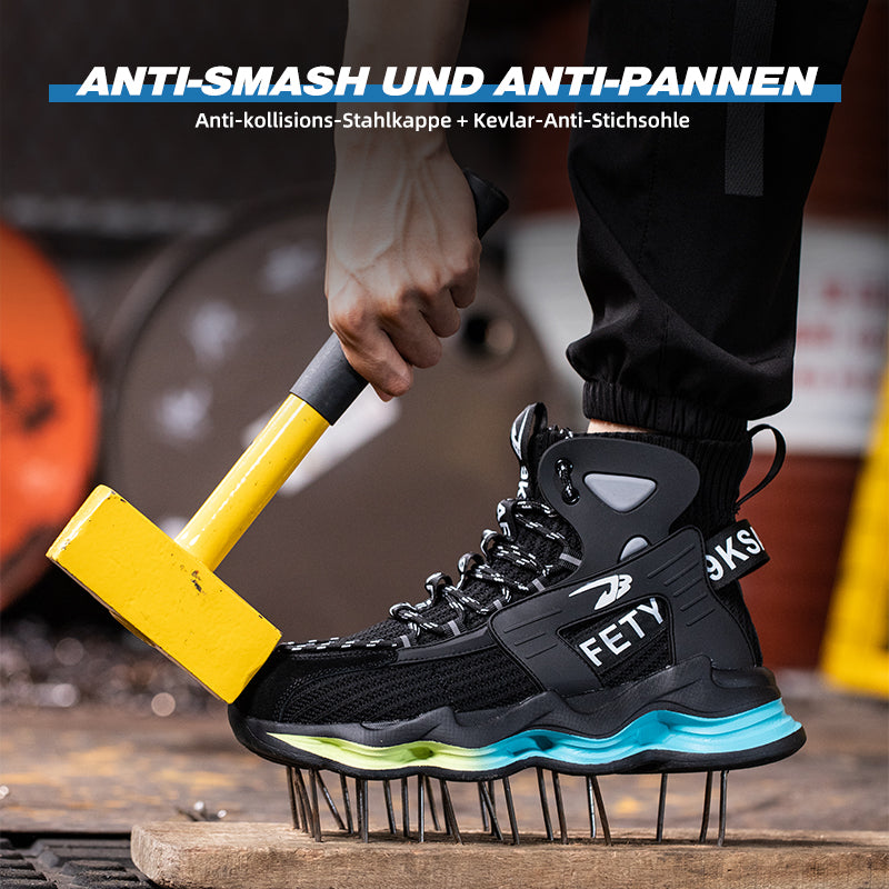 Detail Ferse: EVA-Luftpolster in Türkis, stoßdämpfend – S1 Schuh