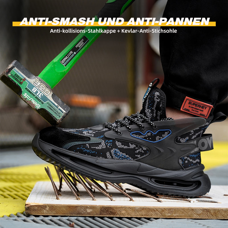 Detail Stoßdämpfung: EVA-Luftpolster absorbiert Aufprall, Anti-Smash Schuh