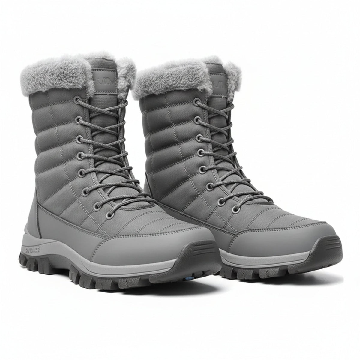 Henner Peak – Barfußschuhe für Winter und Outdoor Wanderschuhe Unisex in Grau – Paaransicht