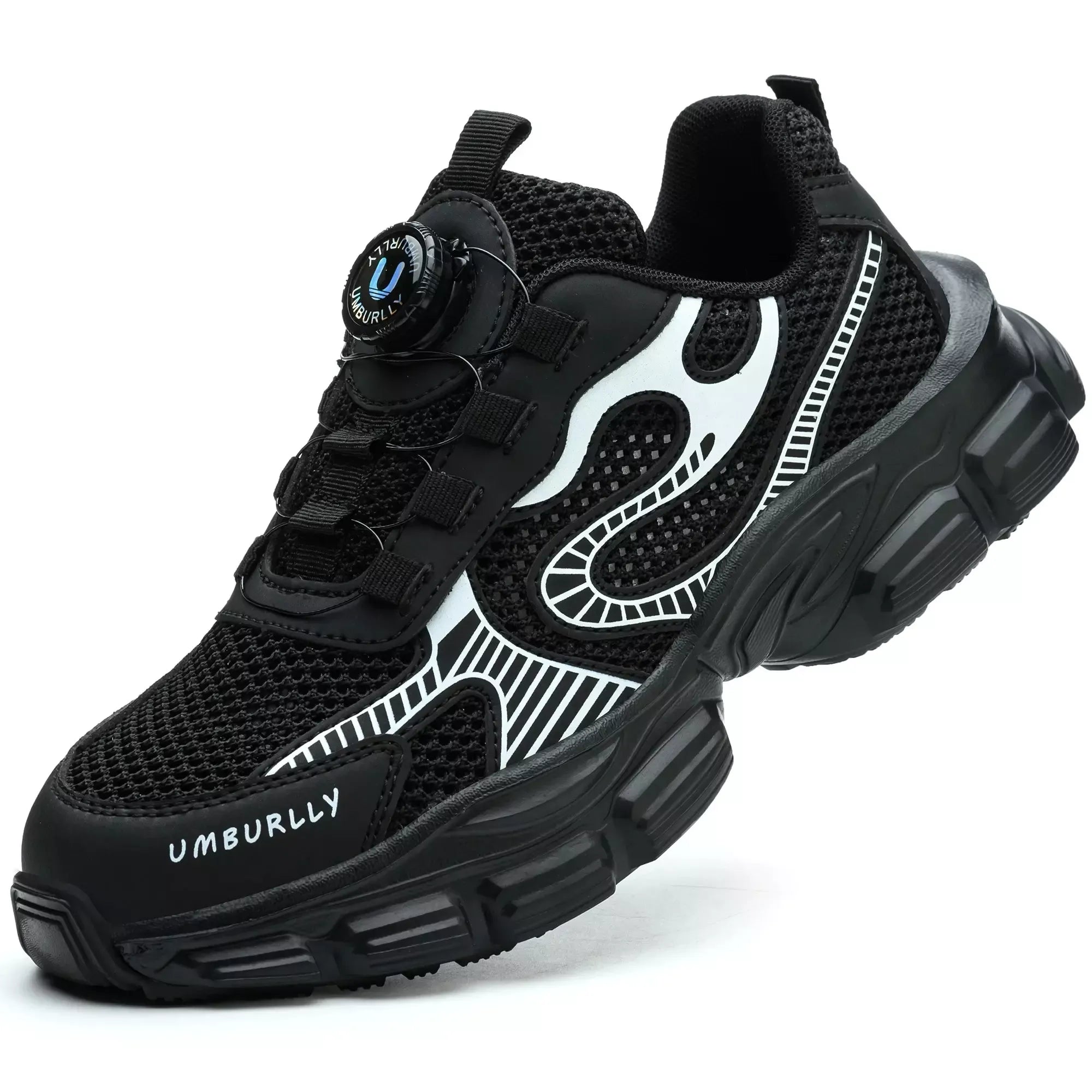 Farbvariante Schwarz, Studio-Seitenansicht links, reflektierende Wave-Grafik