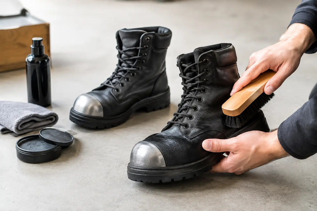 Stahlkappenschuhe richtig pflegen leicht gemacht
