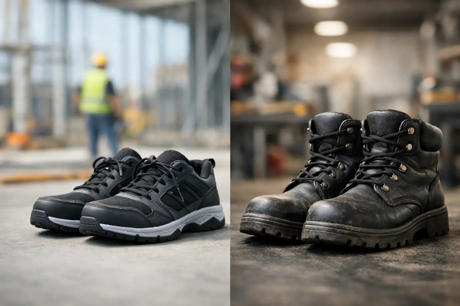Sneaker-Arbeitsschuhe vs Stiefel im Job