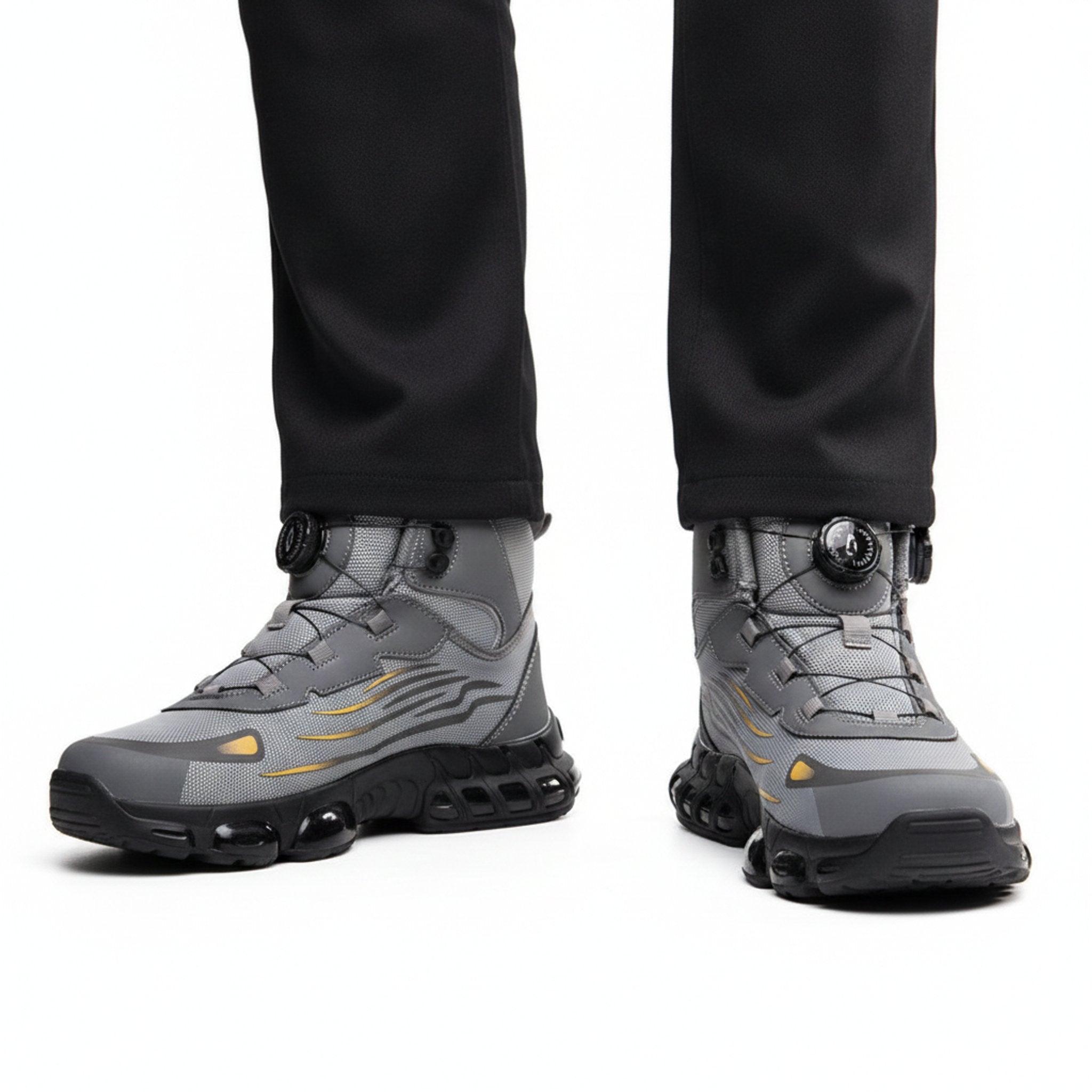 Henner Z91 Winter Sicherheitsschuhe S1P Unisex in Grau – Frontalansicht im Studio