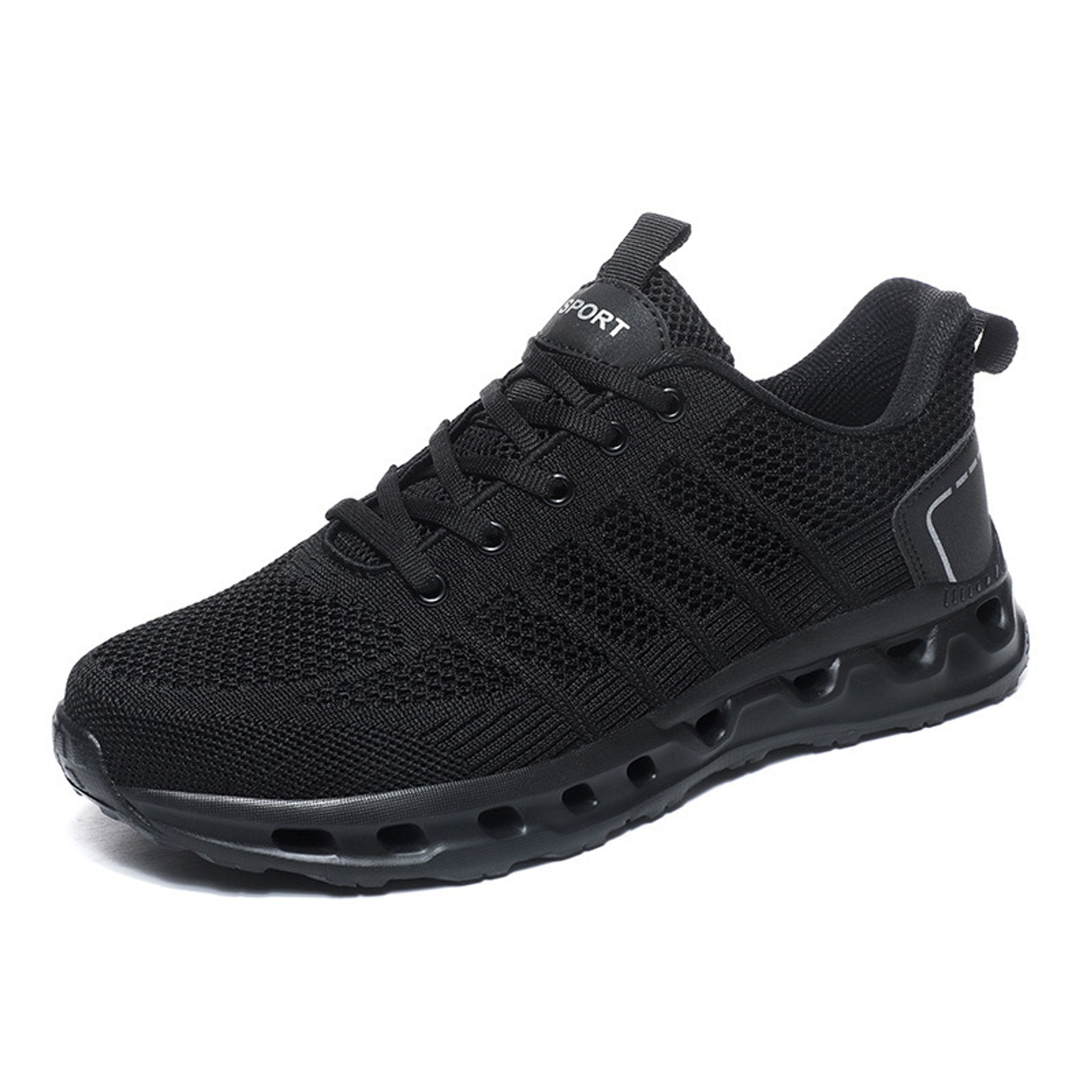 Henner OrthoTrek Berufsschuhe Unisex in Schwarz – Dreiviertelansicht