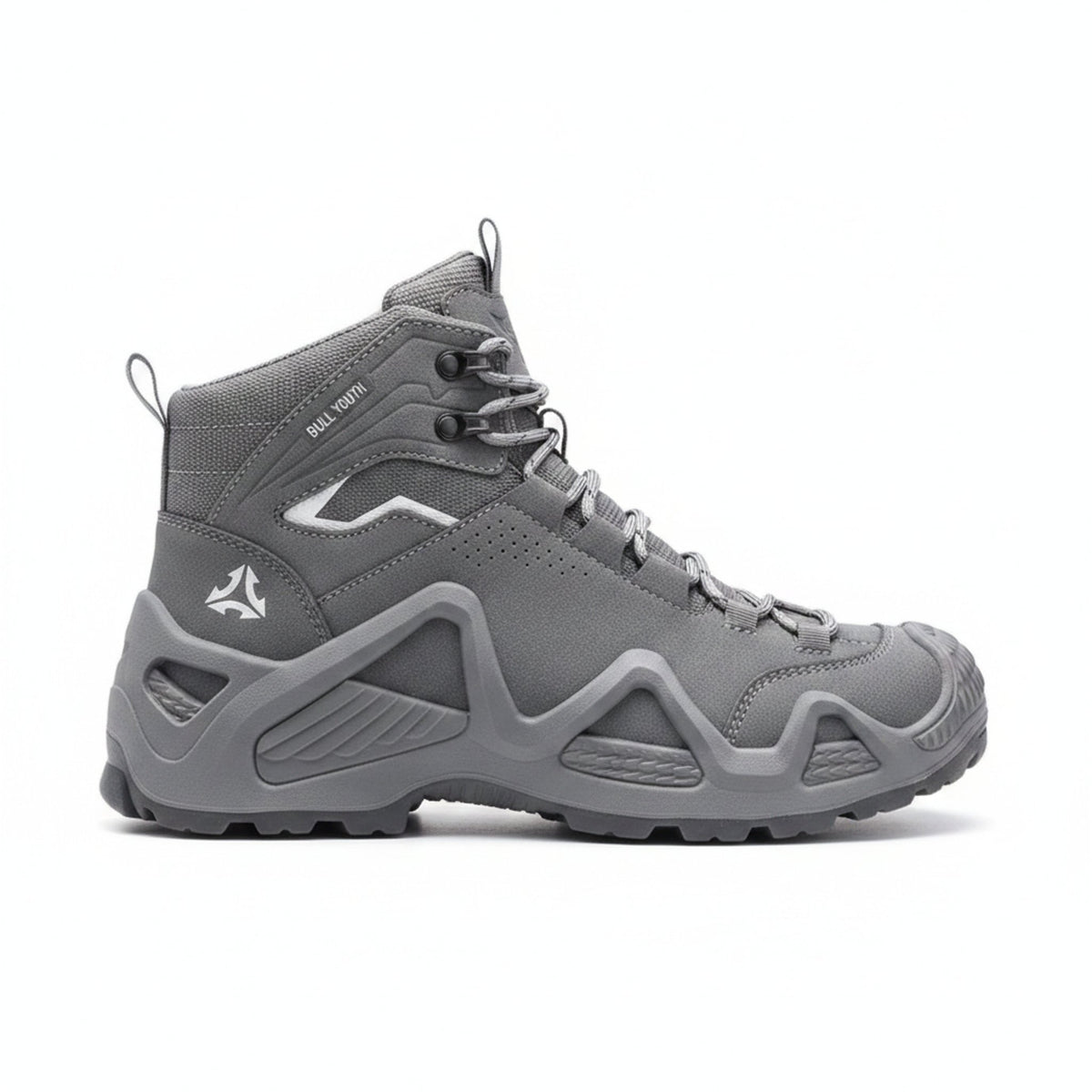 Henner Mount Wanderschuhe Unisex in Grau – Seitenansicht