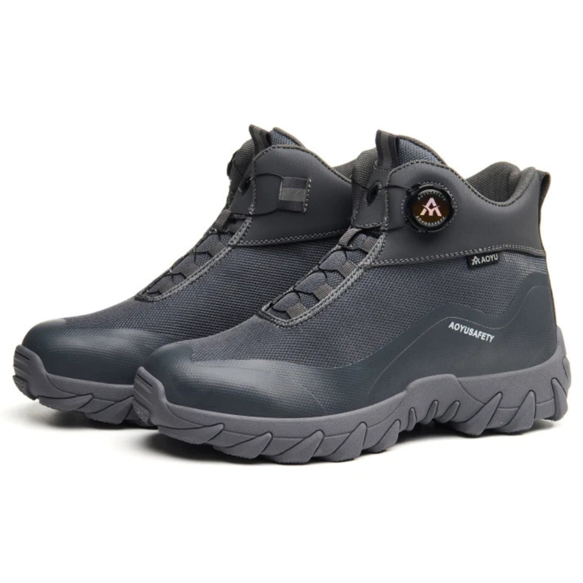 Henner Arot Sicherheitsstiefel mit Stahlkappe | Vierjahreszeiten & Warmfutter | Rutschfest Sicherheitsschuhe S3 Unisex in Grau – Produktansicht