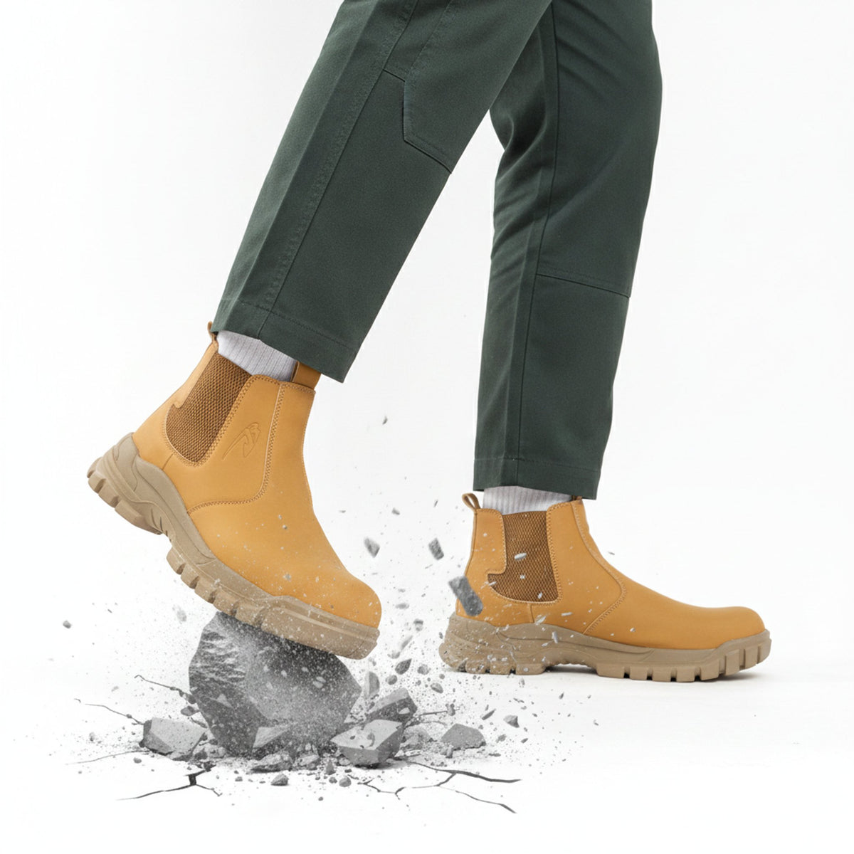 Henner Velar Sicherheitsschuhe S3 Herren in Braun – zerbrechender Stein