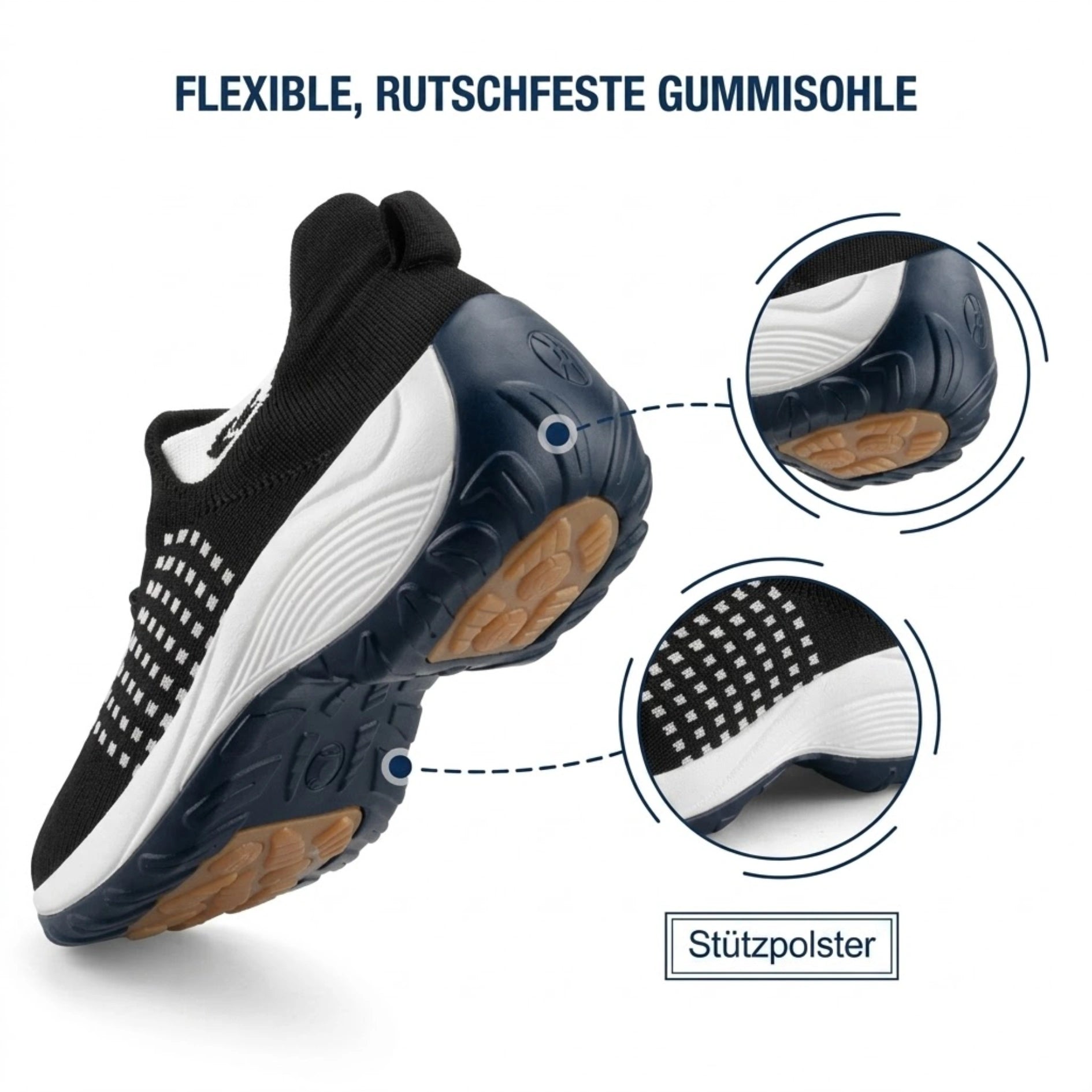 Henner Inen Berufsschuhe – Zertifizierte Komfort-Sneaker mit Slip-on Schnellverschluss