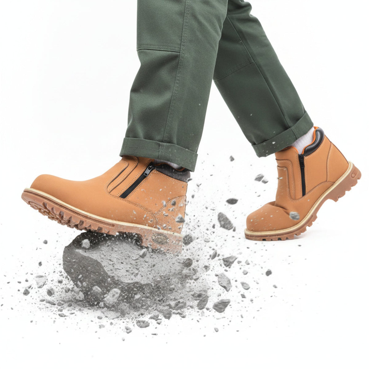 Henner Evo Sicherheitsschuhe S3 Herren in Braun – zerbrechender Stein