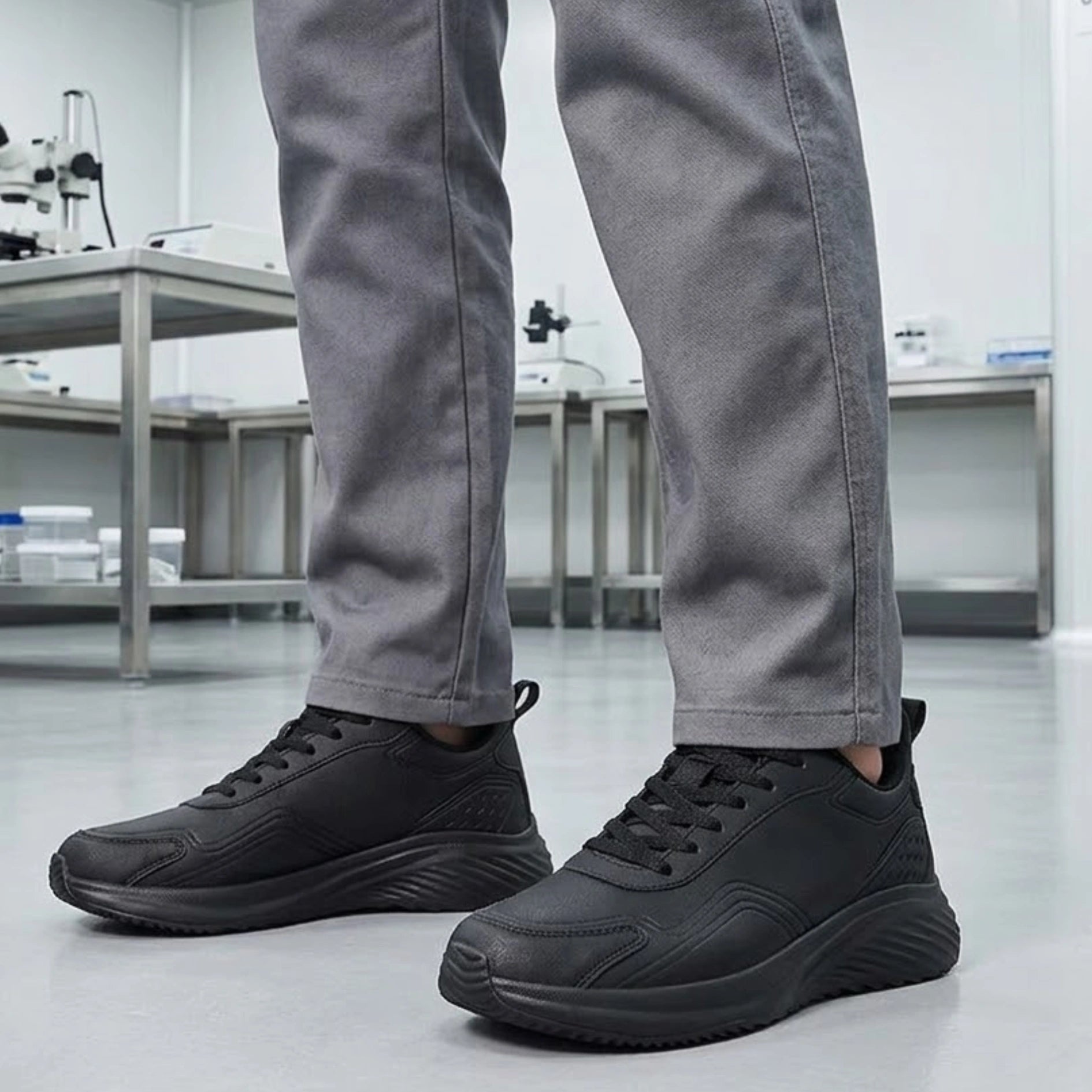 Henner Rifle Berufsschuhe – Zertifizierte Leder-Sneaker mit Komfort-Sohle