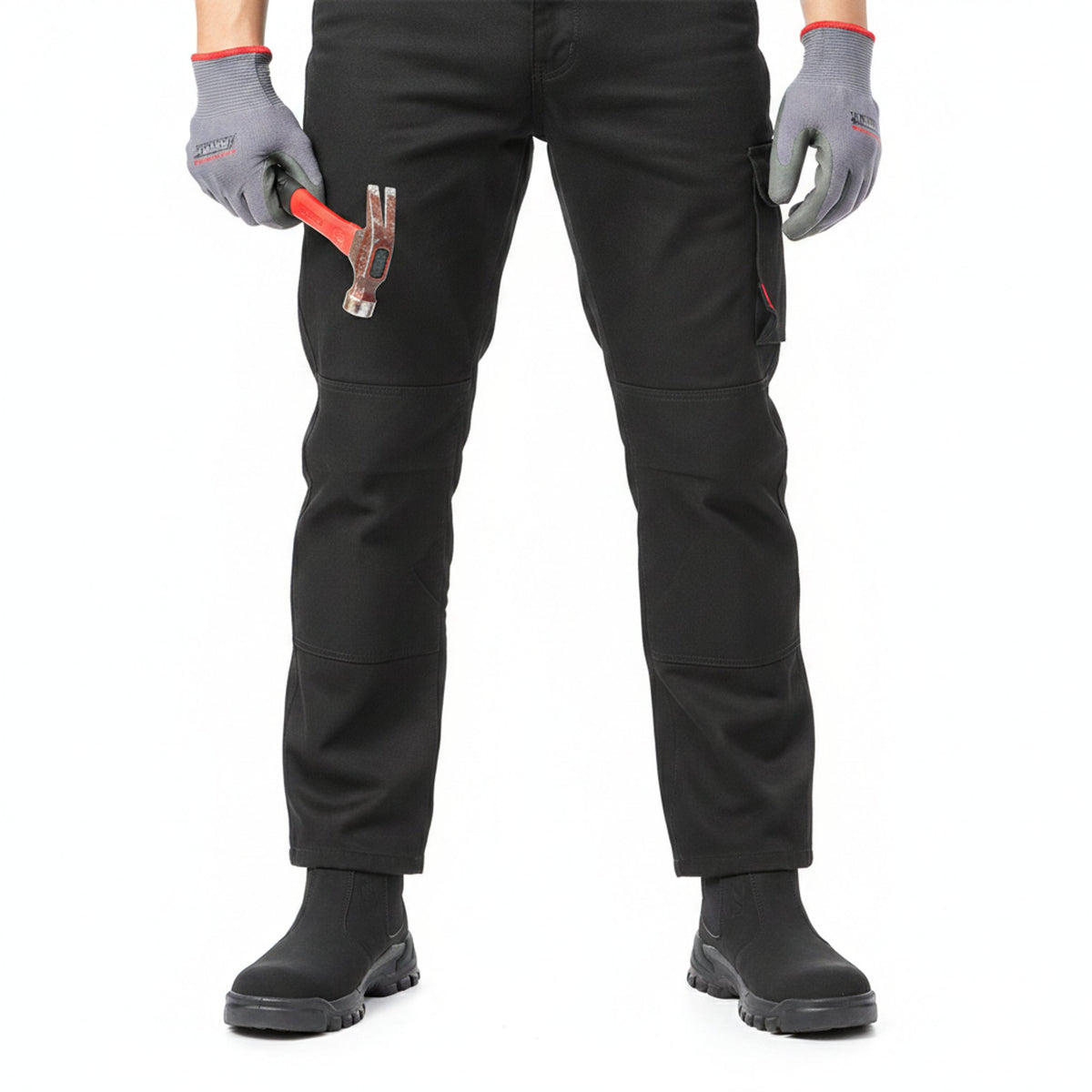 Henner Velar Sicherheitsschuhe S3 Herren in Schwarz – Arbeitssituation mit Hammer
