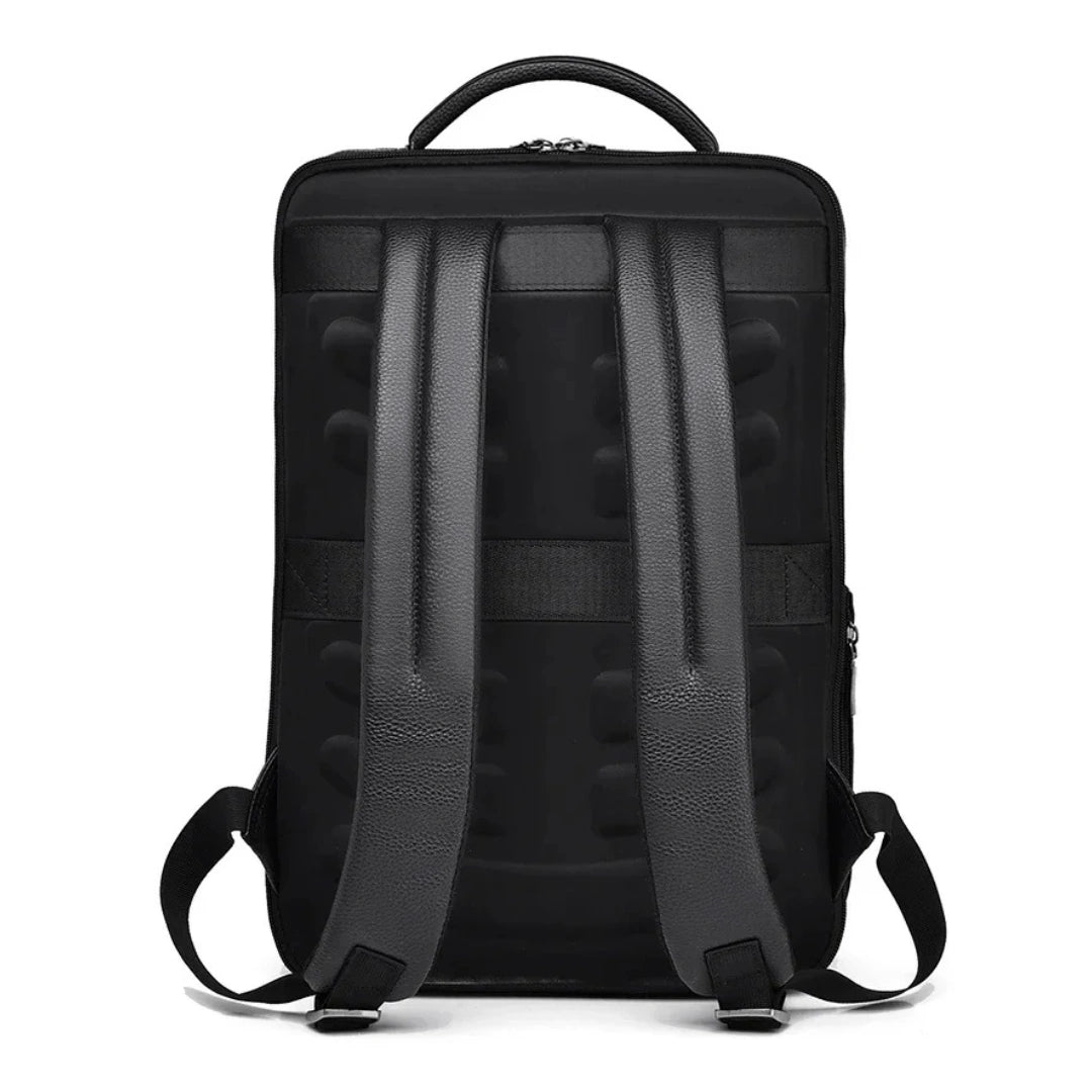 Rückenansicht Executive Business‑Rucksack – gepolsterte Tragegurte und Air‑Mesh‑Rücken