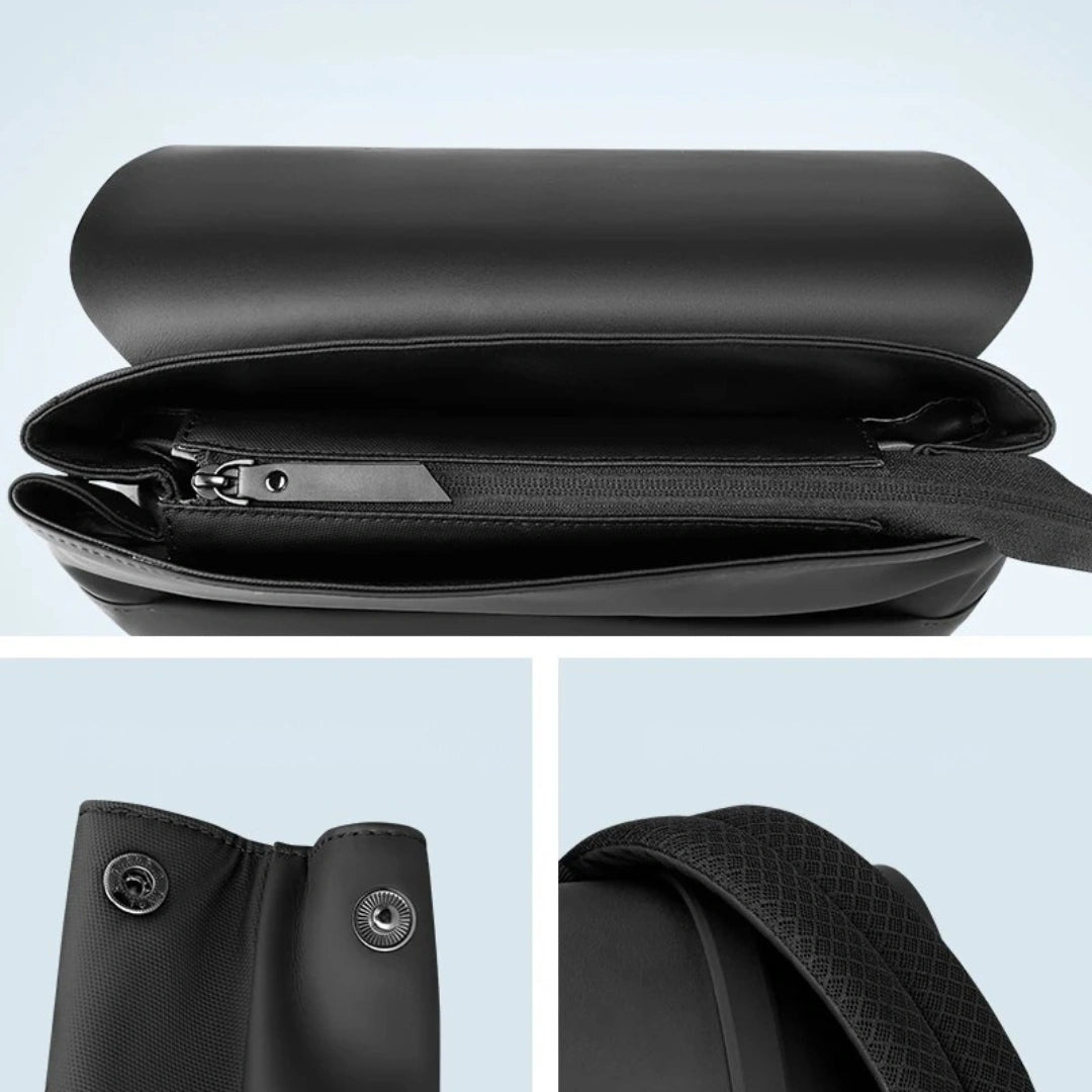 Nahaufnahme Magnetschnallen & Materialdetail des Ryden Minimal Rucksacks