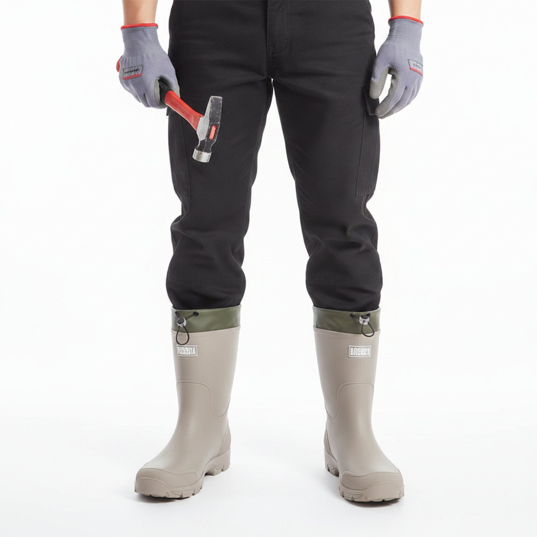 Henner Wassig Berufsschuhe Unisex in Grau – Arbeitssituation mit Hammer