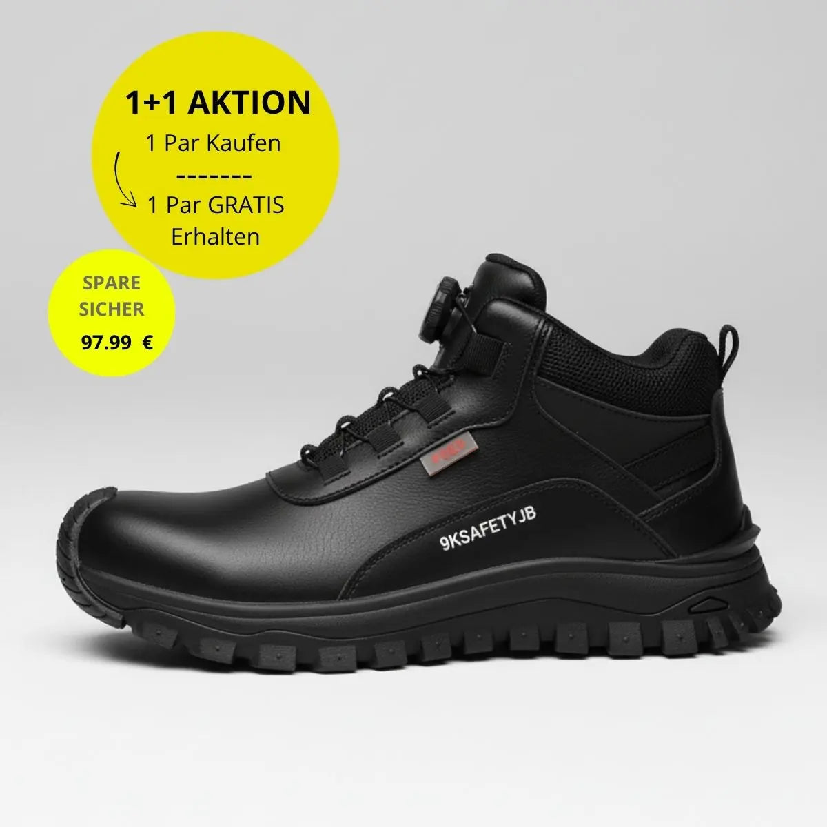 1+1 GRATIS : Henner SafetyJB S3 Leicht Atmungsaktiv und Sicher
